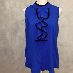 Blue Ruffled Top